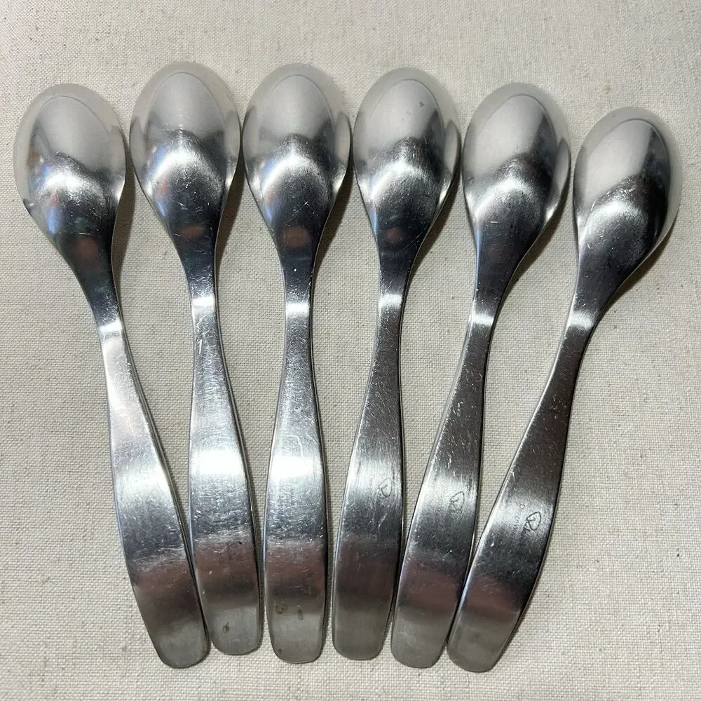 Robert Welch Linton Teaspoons Stainless Flatware Set 6 Spoons